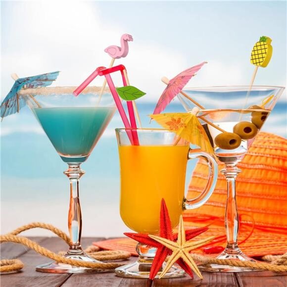 160 Pcs Cocktail Drink Accessories 60 Drink Cocktail Umbrellas 100 4.7 Inch - Picture 4 of 7